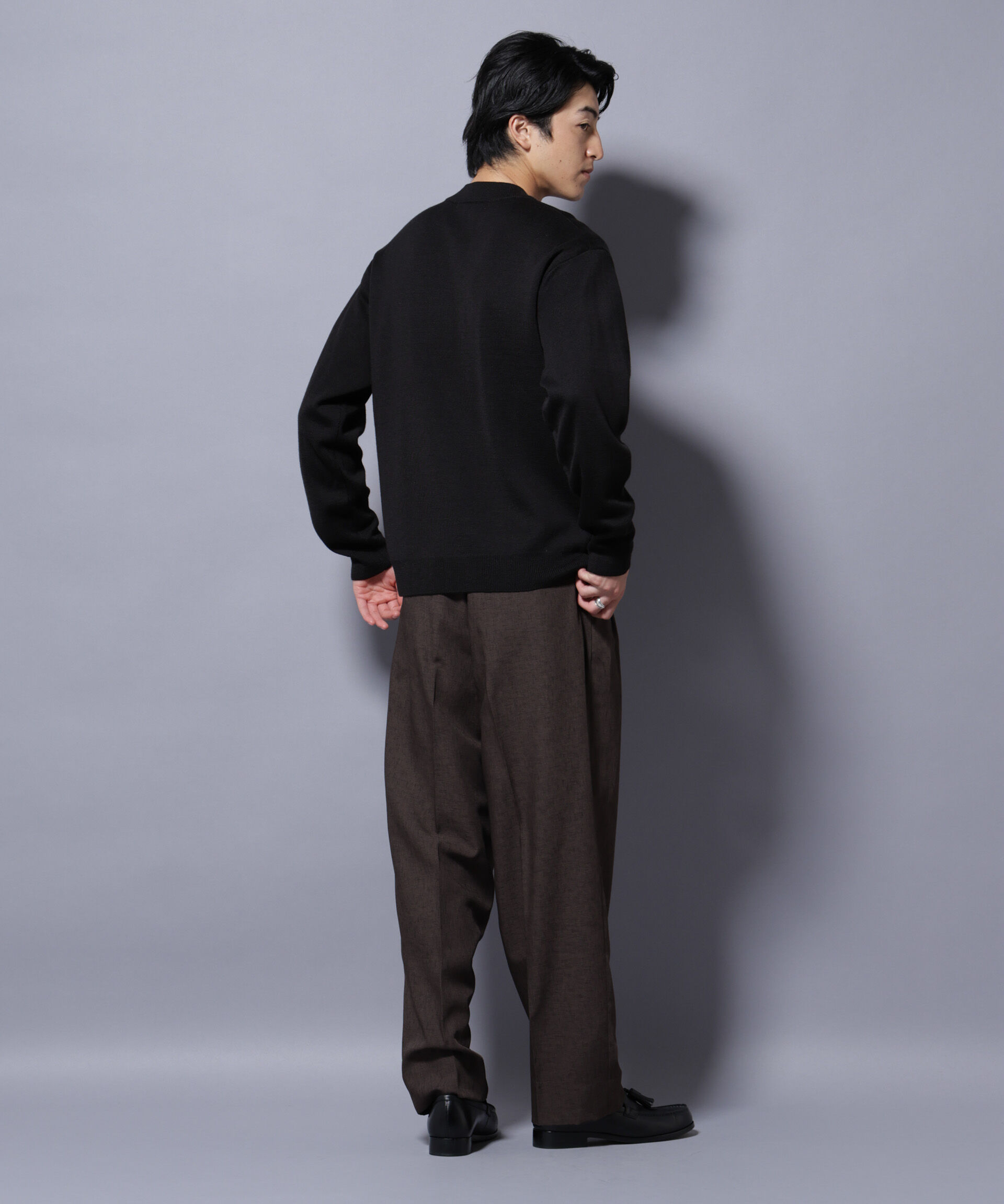 nano･universe「タスマニアウールミックス ミラノリブリラックスモックネックニット」|ニット・セーター|