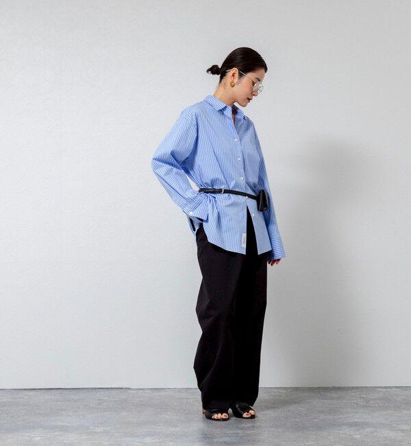 MAQWEL「【MAQWEL/マクウェル】ウォッシャブルストライプシャツ」|シャツ・ブラウス|