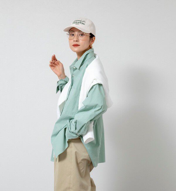 MAQWEL「【MAQWEL/マクウェル】ウォッシャブルストライプシャツ」|シャツ・ブラウス|