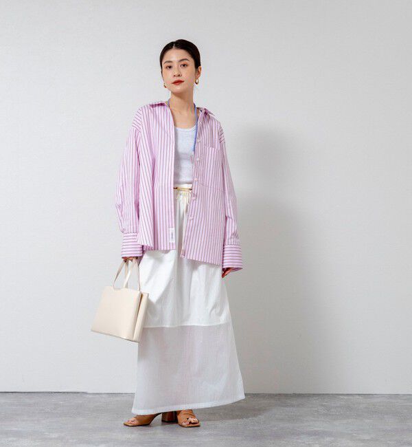 MAQWEL「【MAQWEL/マクウェル】ウォッシャブルストライプシャツ」|シャツ・ブラウス|