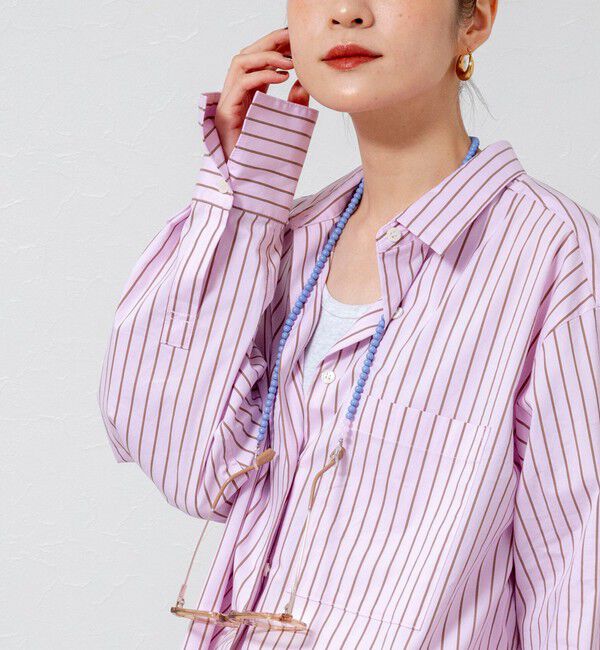 MAQWEL「【MAQWEL/マクウェル】ウォッシャブルストライプシャツ」|シャツ・ブラウス|