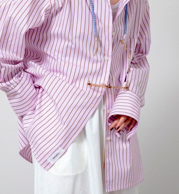 MAQWEL「【MAQWEL/マクウェル】ウォッシャブルストライプシャツ」|シャツ・ブラウス|