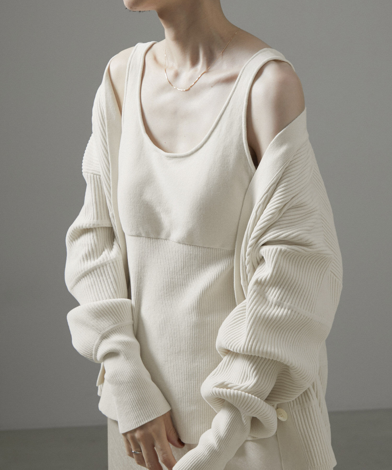 SALON adam et rope'「ブラパッド付タンクトップ-CreamyCotton /クリーミーコットン-」|タンクトップ|