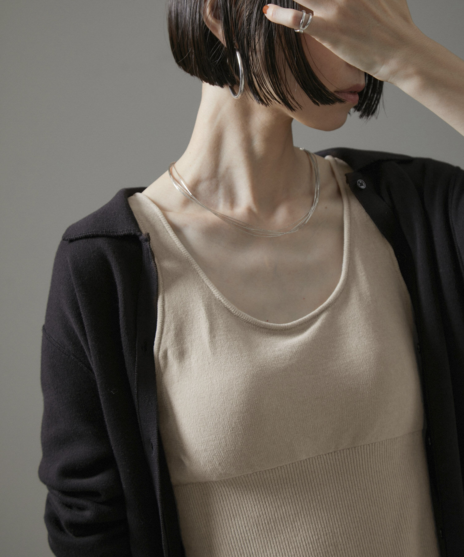 SALON adam et rope'「ブラパッド付タンクトップ-CreamyCotton /クリーミーコットン-」|タンクトップ|