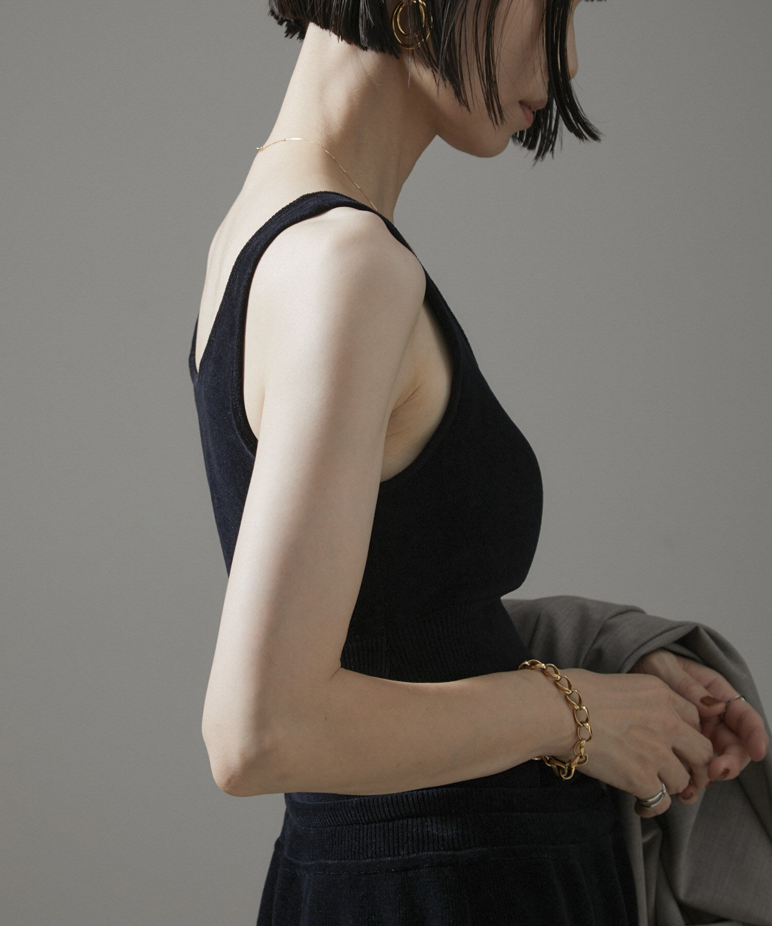 SALON adam et rope'「ブラパッド付タンクトップ-CreamyCotton /クリーミーコットン-」|タンクトップ|