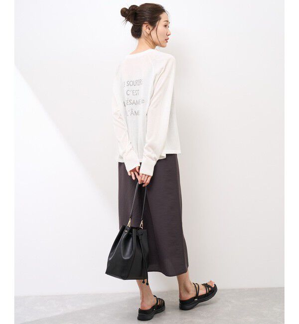 Rope&rsquo;Picnic「【emur/エミュール】インターシャバックロゴカーディガン」|カーディガン|