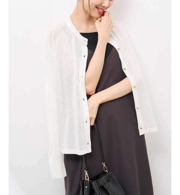 Rope&rsquo;Picnic「【emur/エミュール】インターシャバックロゴカーディガン」|カーディガン|