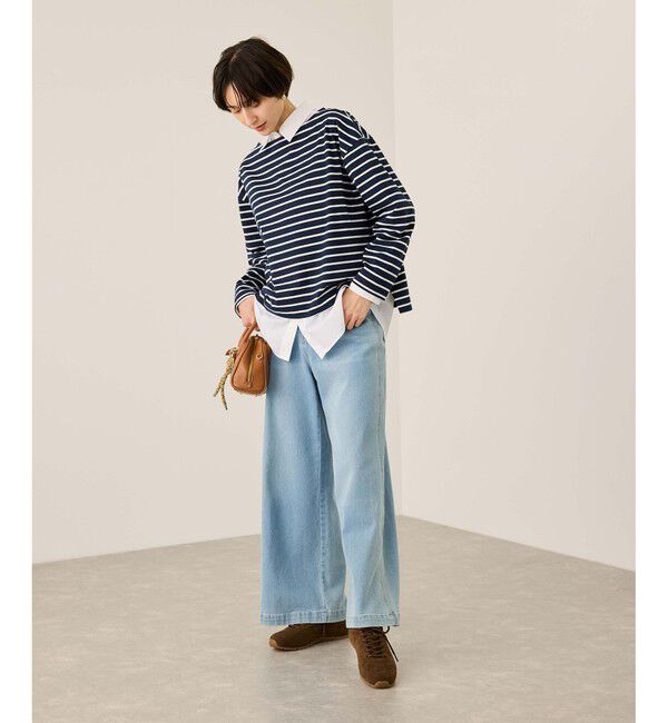 Rope&rsquo;Picnic「ボックスシルエットボーダーカットソー」|Tシャツ・カットソー|