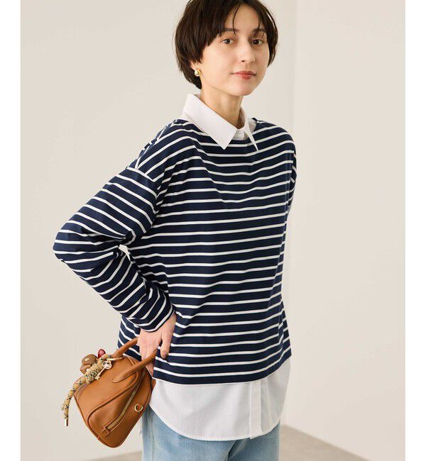 Rope&rsquo;Picnic「ボックスシルエットボーダーカットソー」|Tシャツ・カットソー|