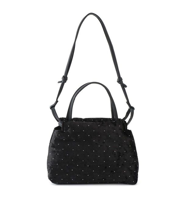 ROPE PICNIC PASSAGE「2WAYハンドル シャイニーベロアパースバッグ」|ハンドバッグ|