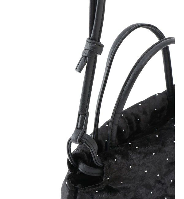 ROPE PICNIC PASSAGE「2WAYハンドル シャイニーベロアパースバッグ」|ハンドバッグ|