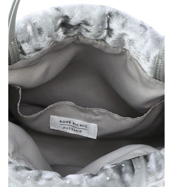 ROPE PICNIC PASSAGE「2WAYハンドル シャイニーベロアパースバッグ」|ハンドバッグ|