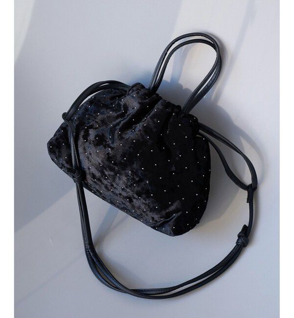 ROPE PICNIC PASSAGE「2WAYハンドル シャイニーベロアパースバッグ」|ハンドバッグ|