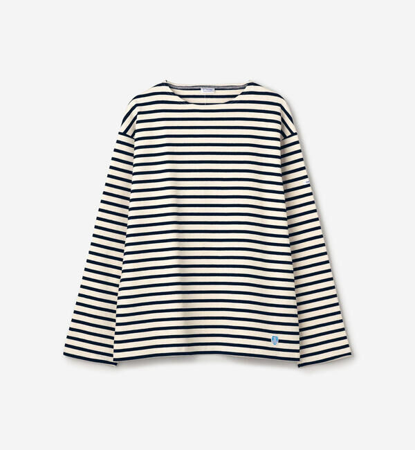 ORCIVAL「ORCIVAL | コットンロード クルーネック ワイドフレンチバスクTシャツ MEN」|Tシャツ・カットソー|ECRU系1