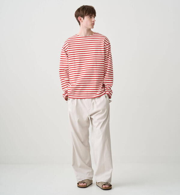 ORCIVAL「ORCIVAL | コットンロード クルーネック ワイドフレンチバスクTシャツ MEN」|Tシャツ・カットソー|