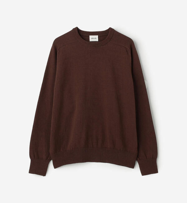 Morris & Sons「MORRIS & SONS | コットン サドルショルダーニット MEN」|ニット・セーター|BROWN