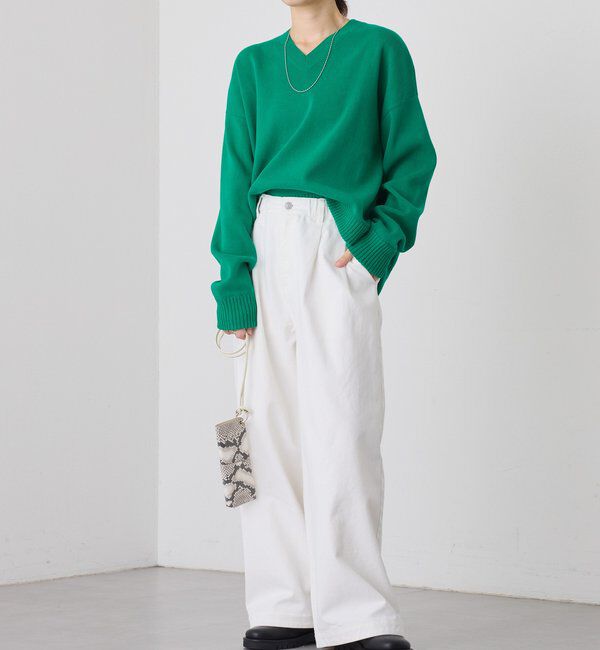  「【A・MONN(アモン)】Vネックニットプルオーバー」|ニット・セーター|