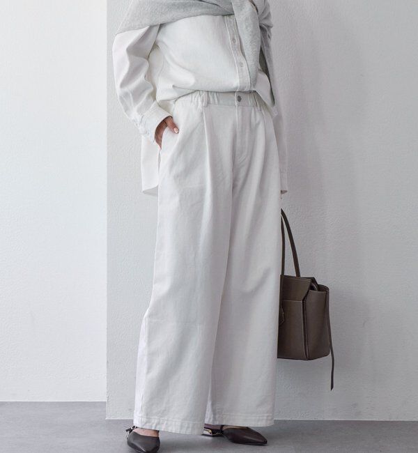  「【A・MONN(アモン)】ホワイトデニムパンツ」|デニム|