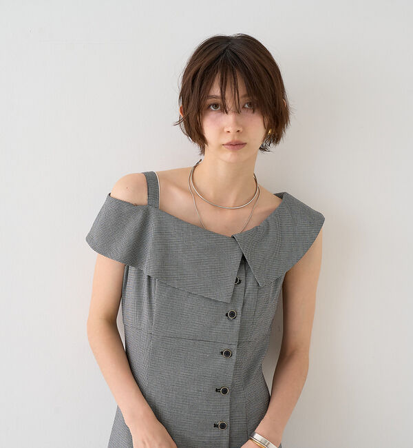 Rouge vif「【一部店舗限定】アシメショルダーワンピース」|ワンピース|