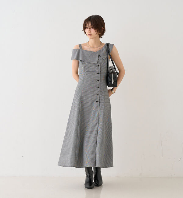 Rouge vif「【一部店舗限定】アシメショルダーワンピース」|ワンピース|