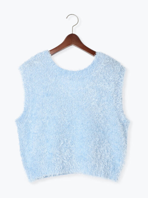 Te chichi TERRASSE「前後2WAYラメシャギーベスト《2025spring catalog item》」|ニット・セーター|