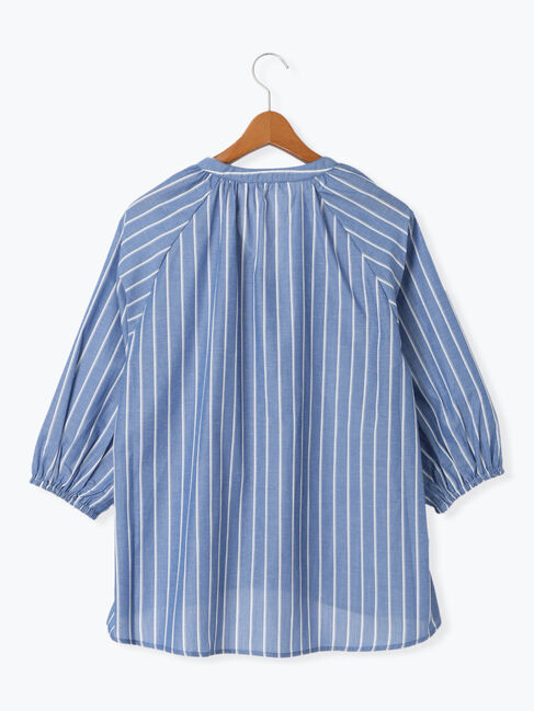 Lugnoncure「【イージーケア】7分袖スキッパーブラウス」|シャツ・ブラウス|