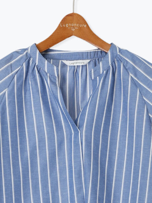 Lugnoncure「【イージーケア】7分袖スキッパーブラウス」|シャツ・ブラウス|