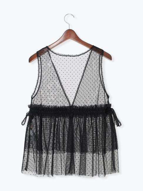 Te chichi「フロッキードットチュールレイヤードベスト」|シャツ・ブラウス|