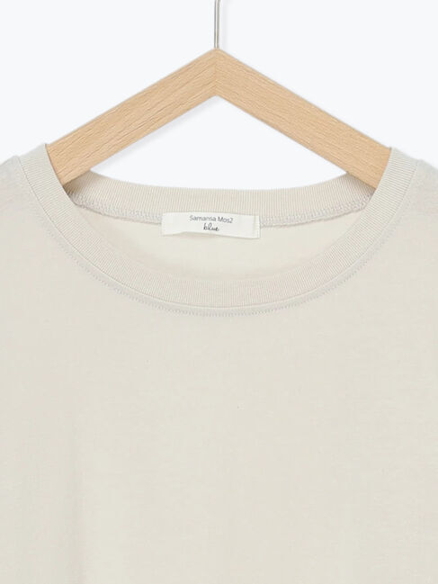 Samansa Mos2 blue「袖ボリュームTシャツ」|Tシャツ・カットソー|