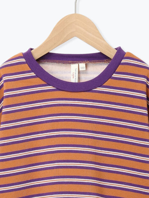 Samansa Mos2 Lagom「マルチボーダー裏起毛トレーナー」|Tシャツ・カットソー|