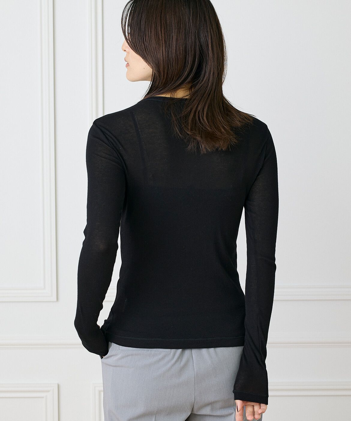 INED「クルーネックテレコカットソー」|Tシャツ・カットソー|