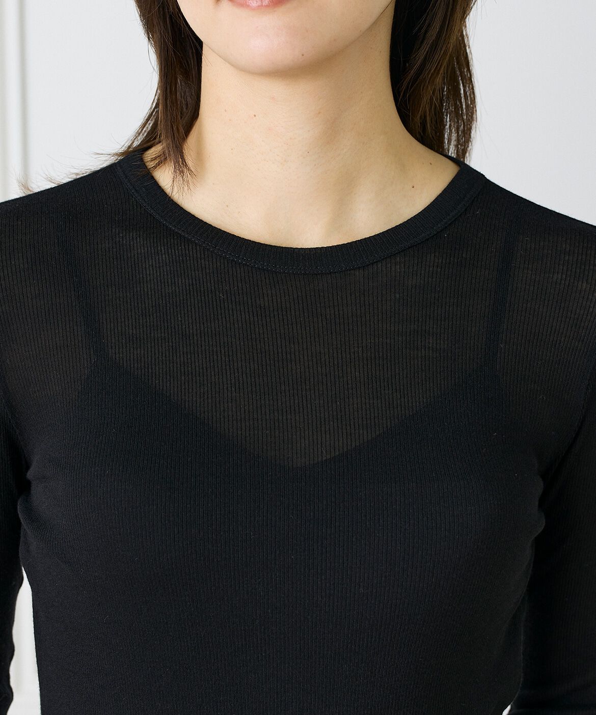 INED「クルーネックテレコカットソー」|Tシャツ・カットソー|