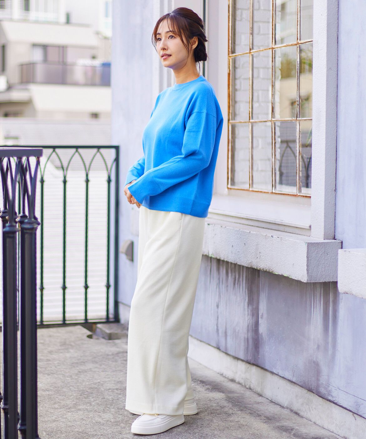 INED「ウール100%クルーネックニット」|ニット・セーター|