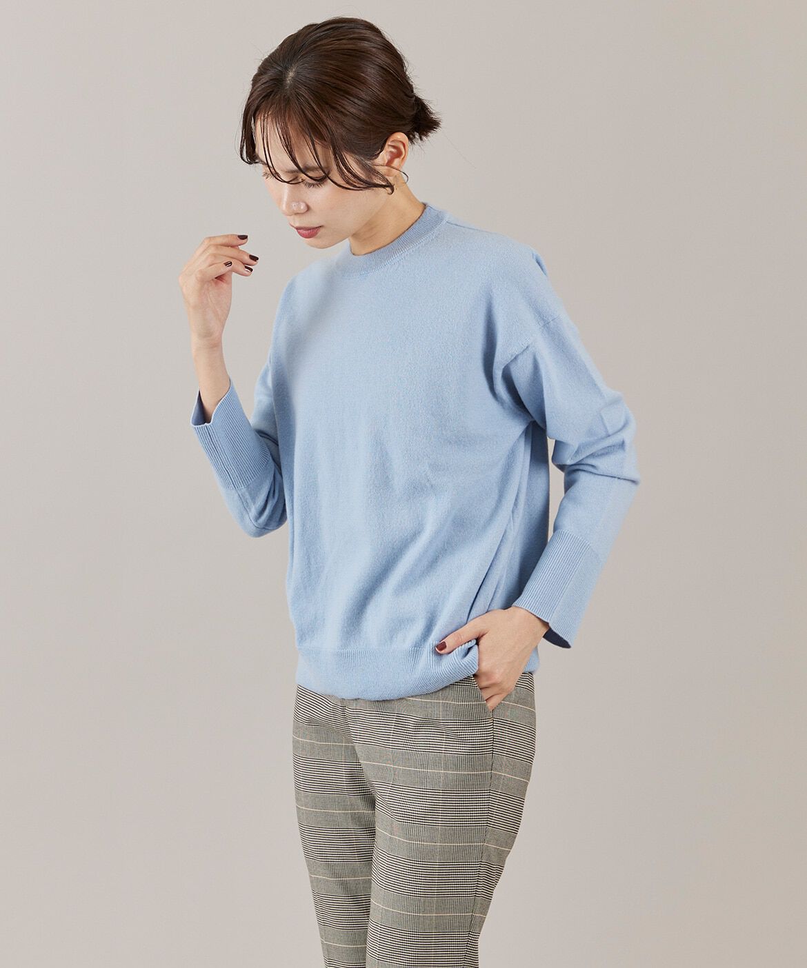 INED「ウール100%クルーネックニット」|ニット・セーター|