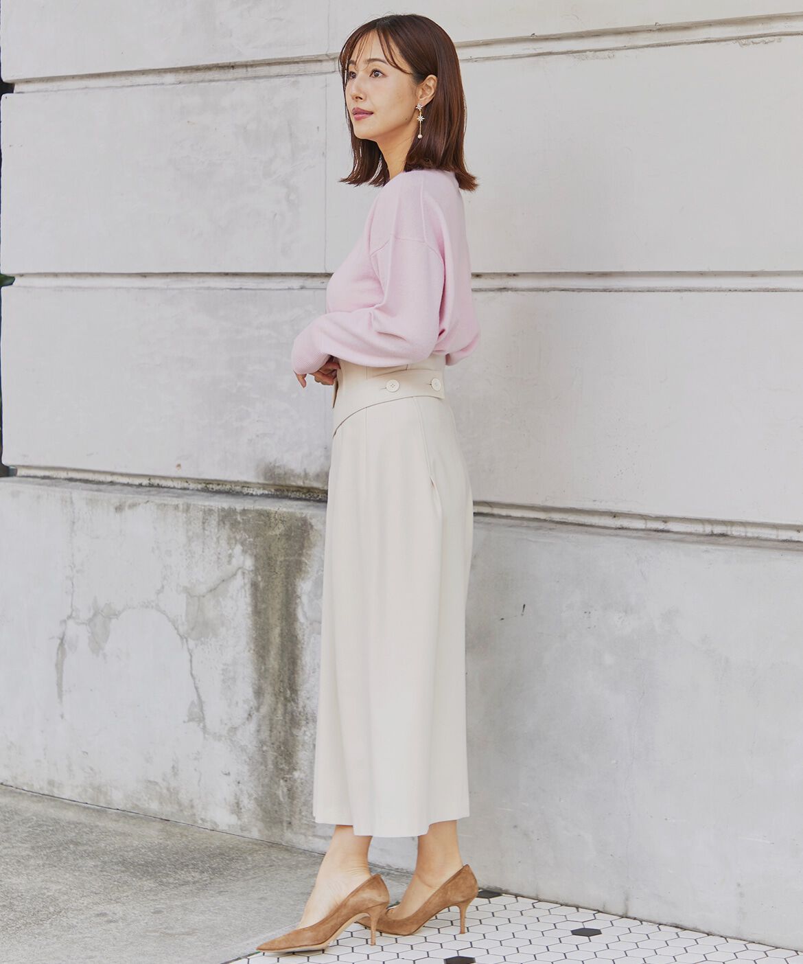 INED「ウール100%クルーネックニット」|ニット・セーター|