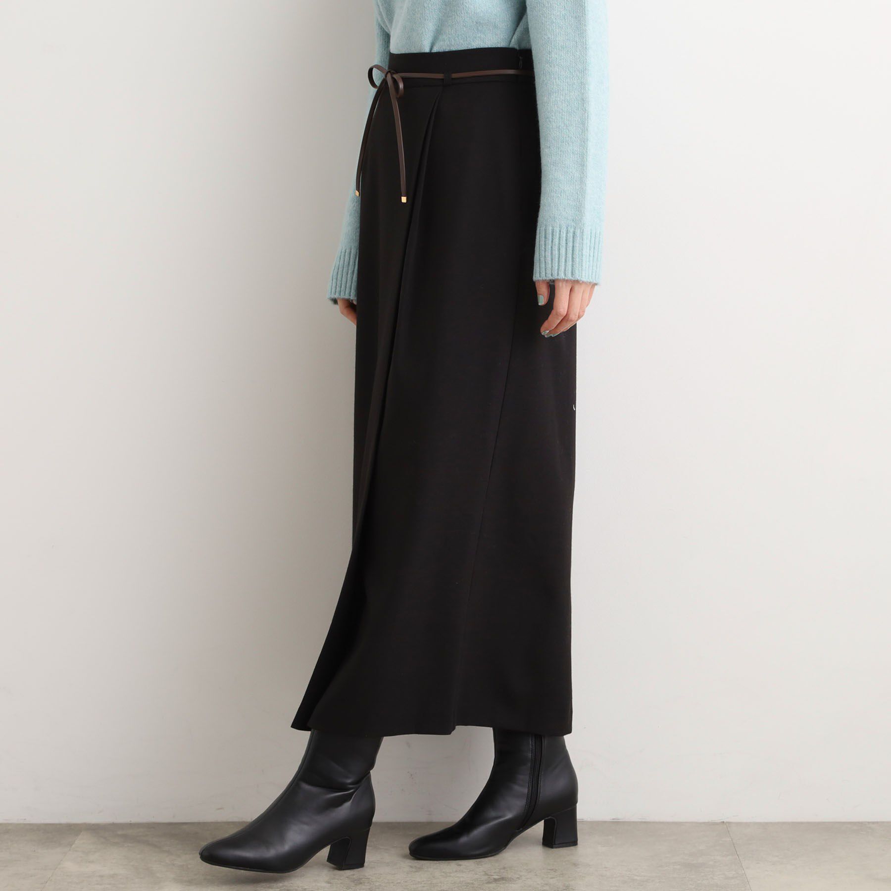 grove「合皮ベルト付きナロースカート」|スカート|