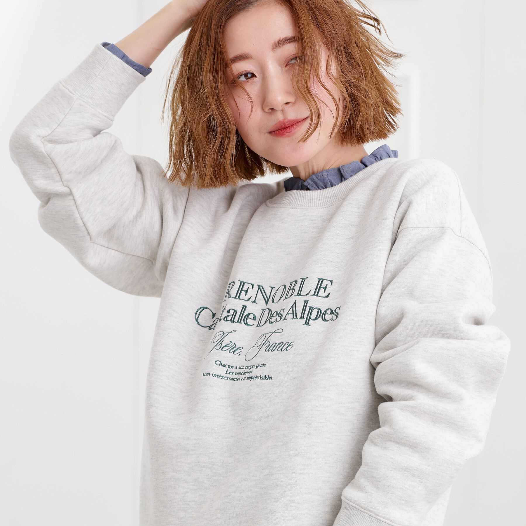 grove「プレッピーロゴ裏起毛スウェット」|パーカー|