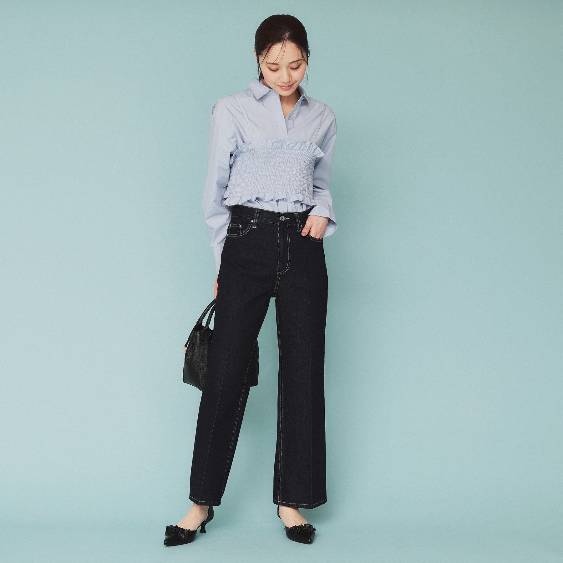 index「《丈が選べる》ストレートデニムパンツ【洗濯機洗い可】」|その他|