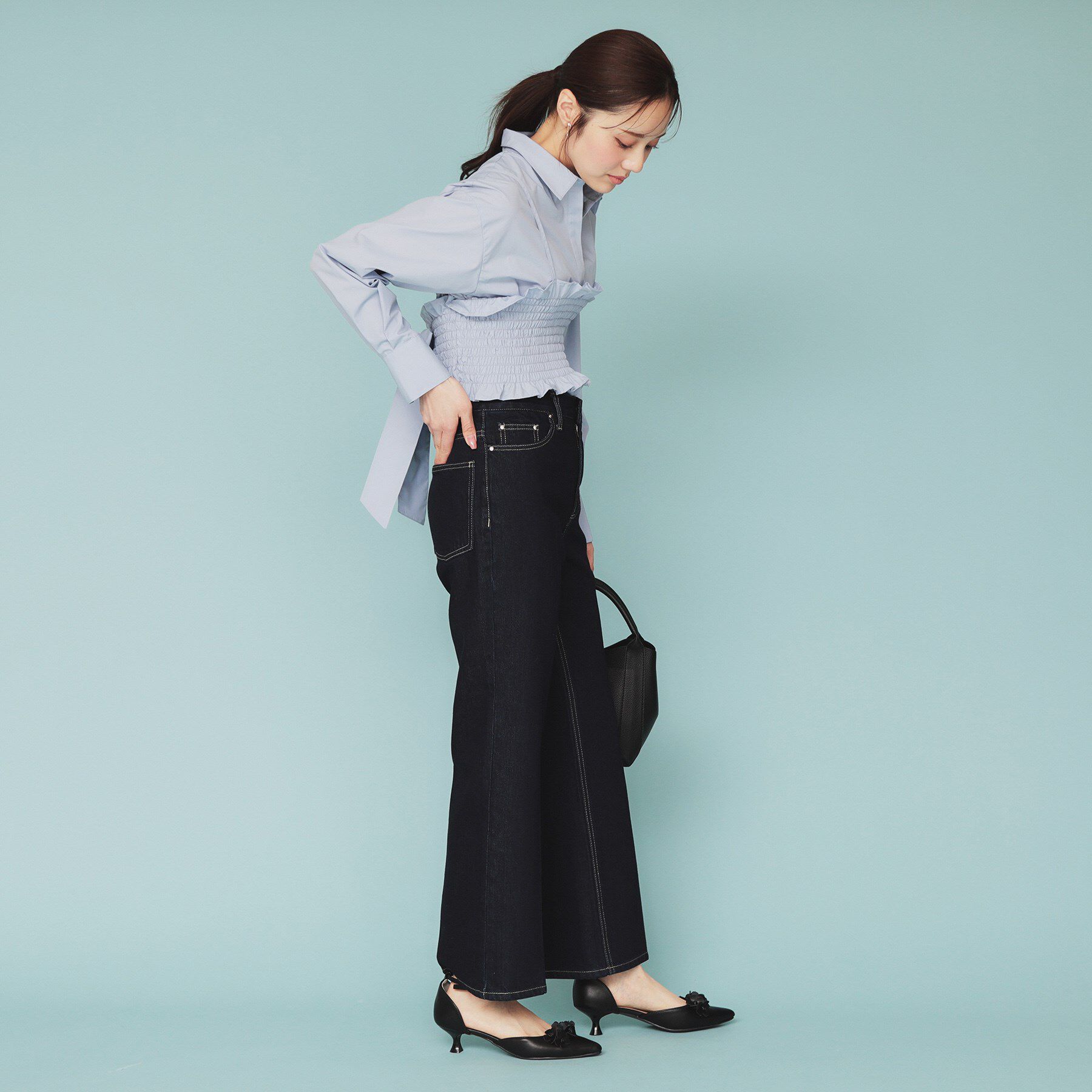 index「《丈が選べる》ストレートデニムパンツ【洗濯機洗い可】」|その他|