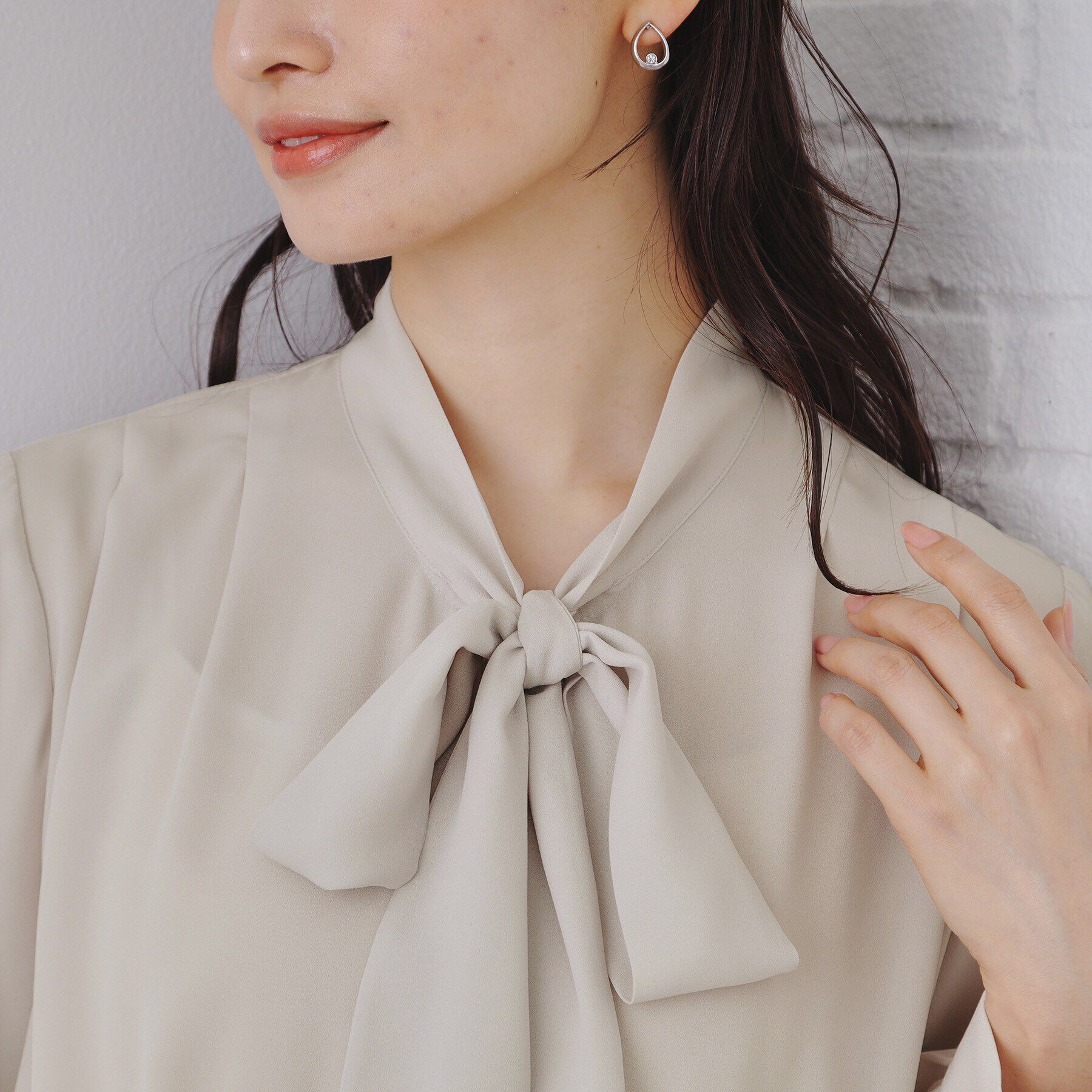 OPAQUE.CLIP「《通勤・セレモニー対応》ジョーゼットプリーツワンピース【洗える】」|ワンピース|