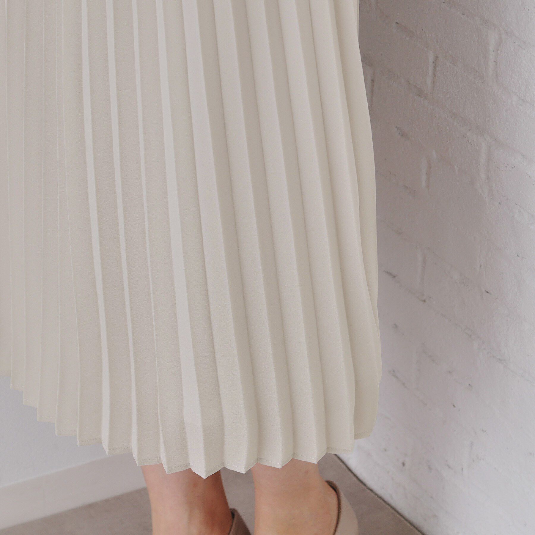 OPAQUE.CLIP「《通勤・セレモニー対応》ジョーゼットプリーツワンピース【洗える】」|ワンピース|