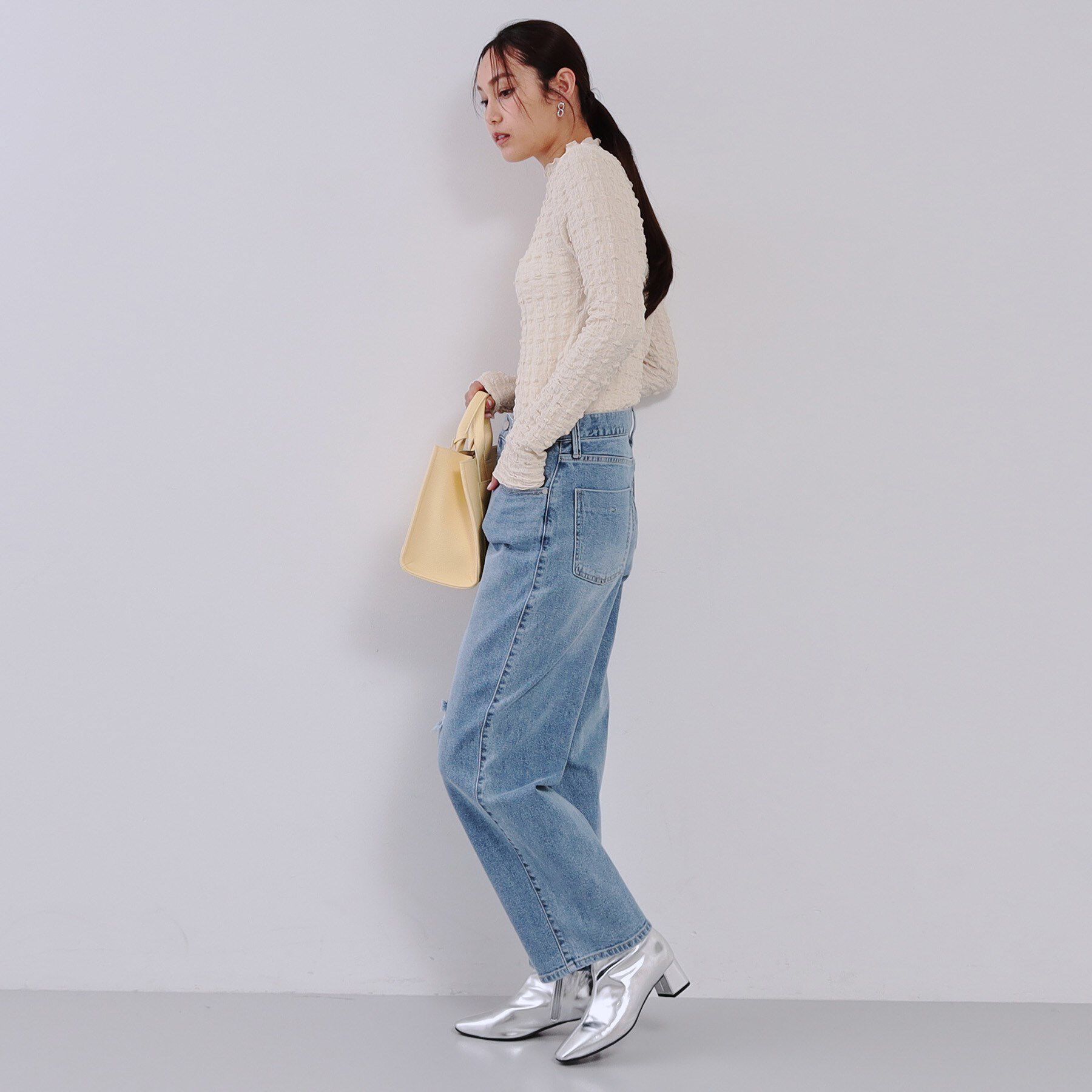 OPAQUE.CLIP「《SS-LLsize》ストレッチダメージストレートデニム【洗濯機洗い可】」|その他|