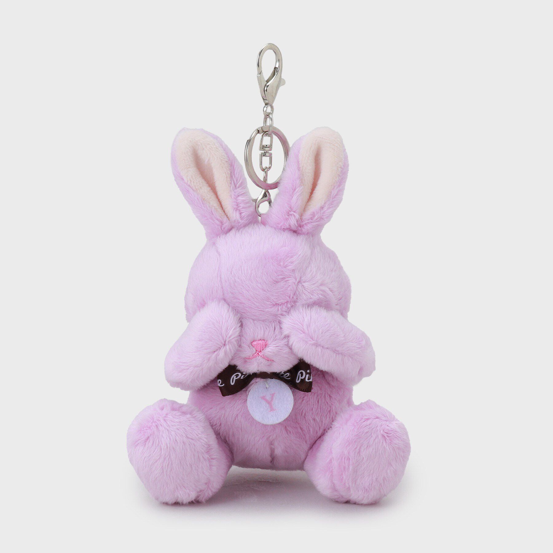 PINK-latte「【イニシャル】うさぎぬいぐるみチャーム」|キーケース|パープル(081)