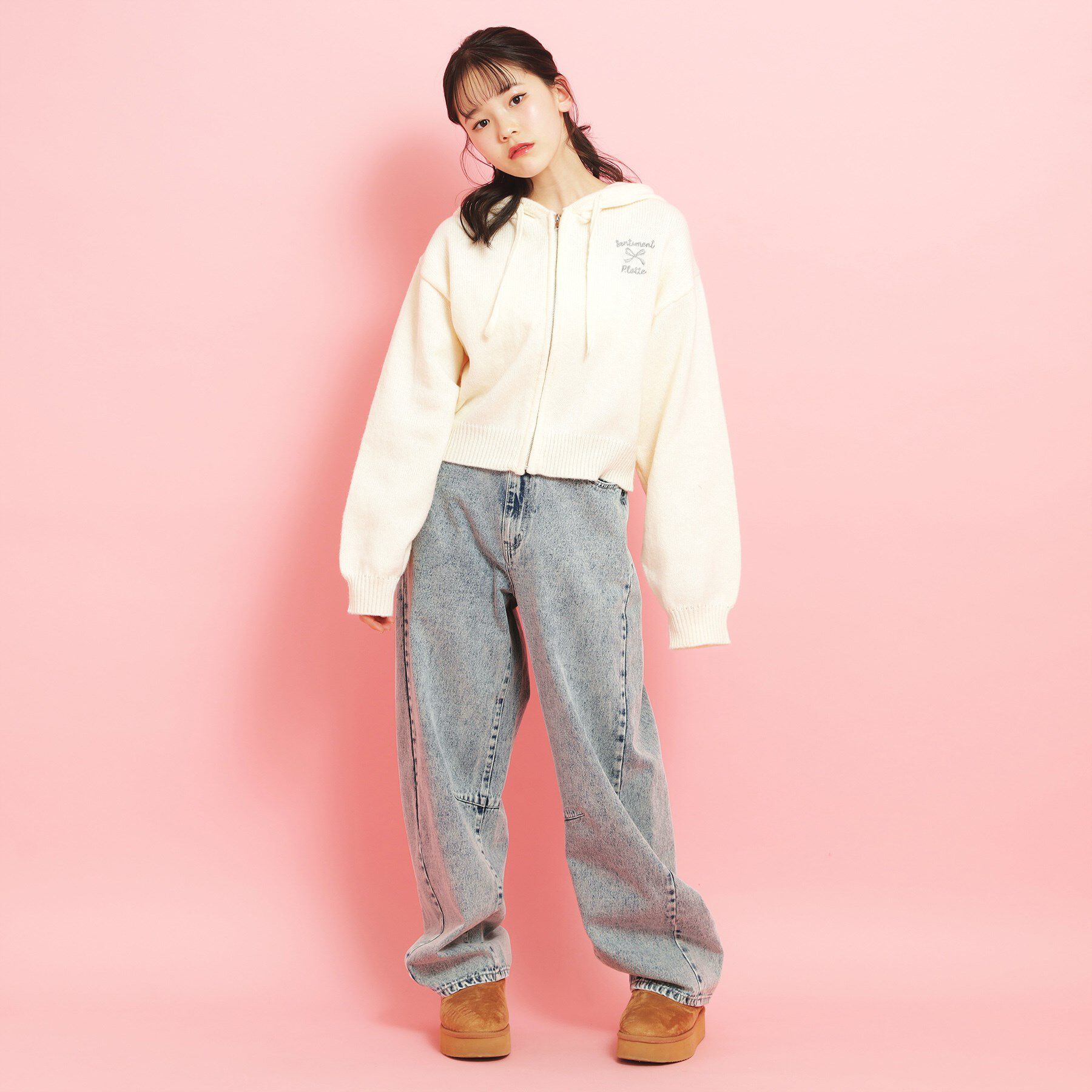 PINK-latte「バレルレッグデニム」|その他|