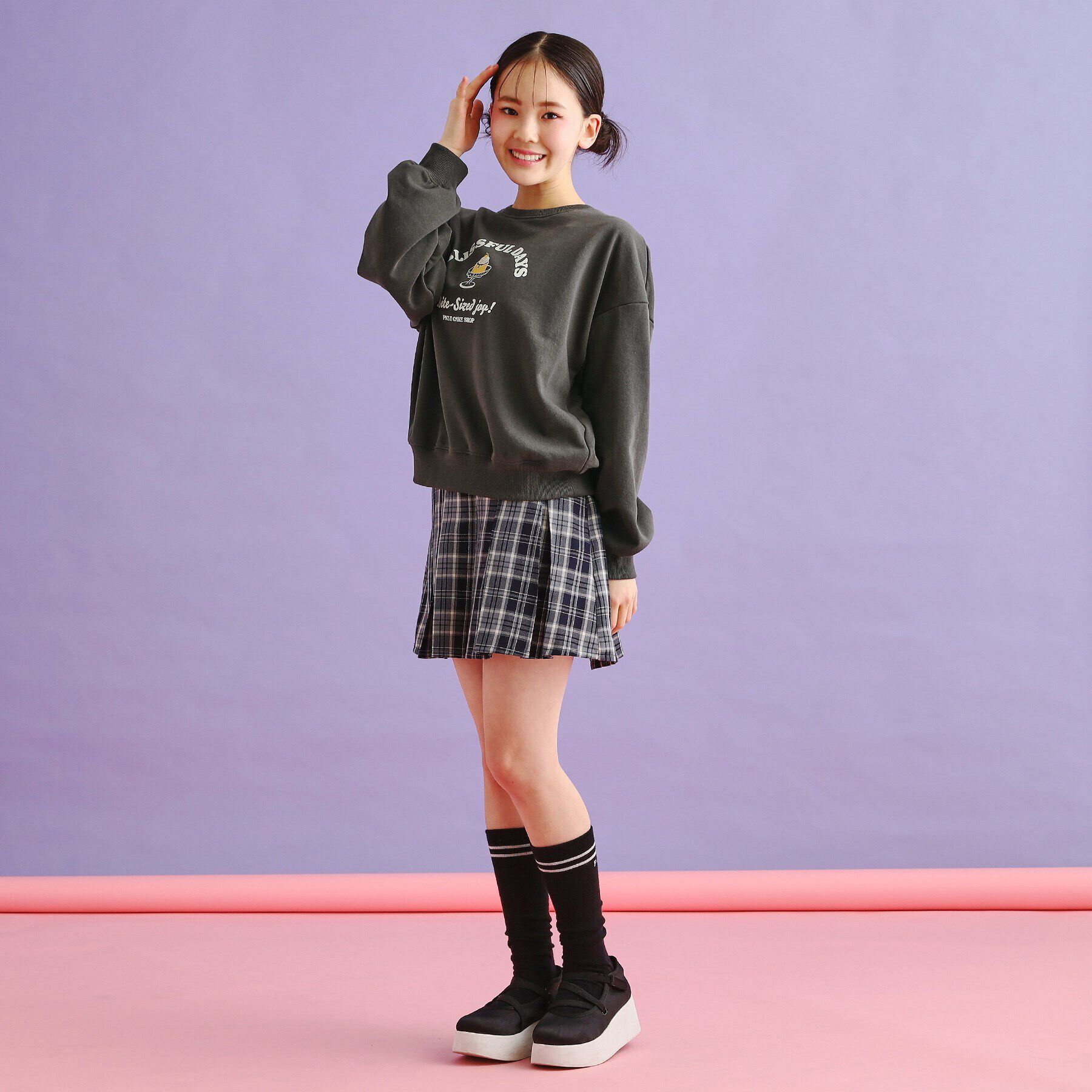 PINK-latte「裏毛スウィーツプルオーバー」|Tシャツ・カットソー|