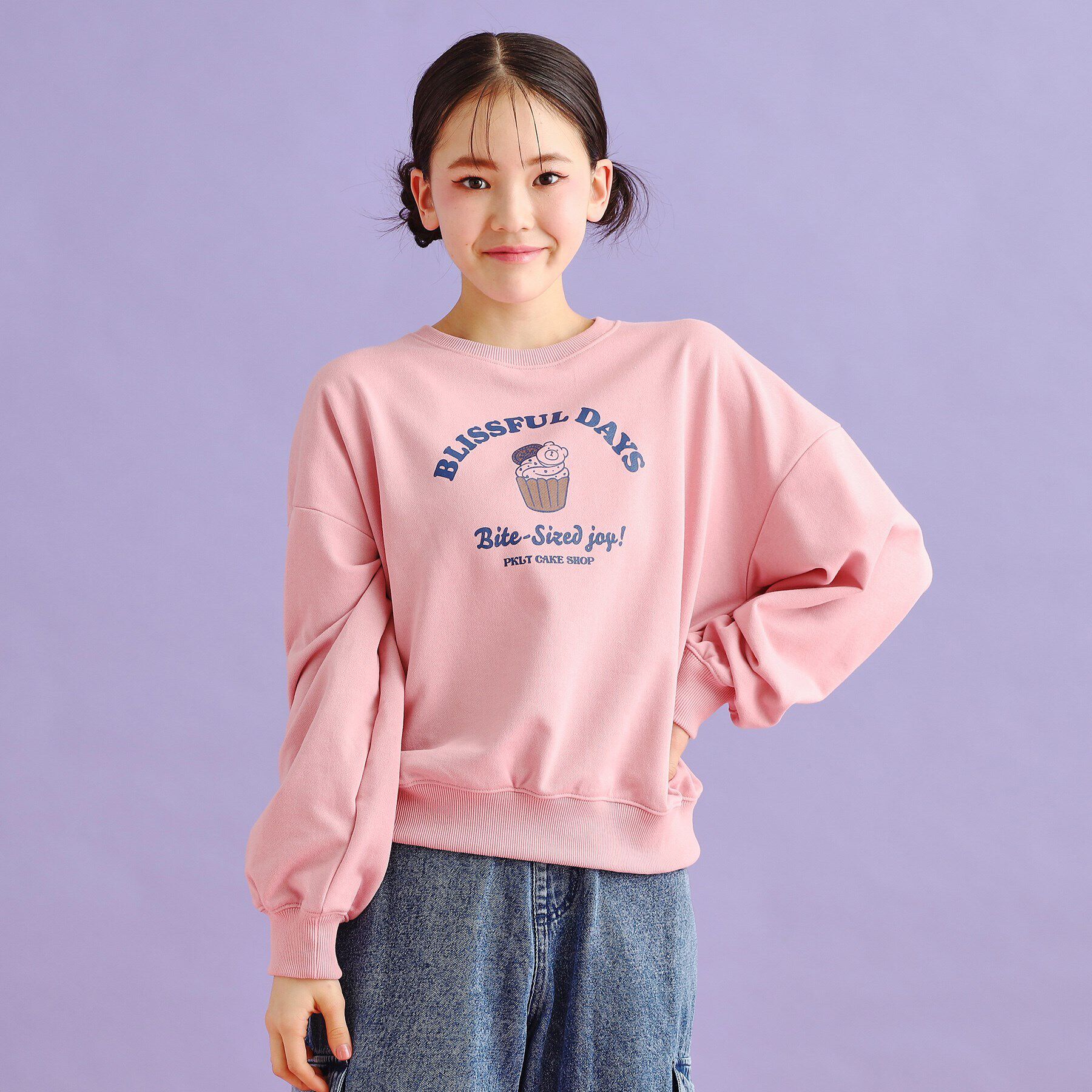 PINK-latte「裏毛スウィーツプルオーバー」|Tシャツ・カットソー|ピンク(071)