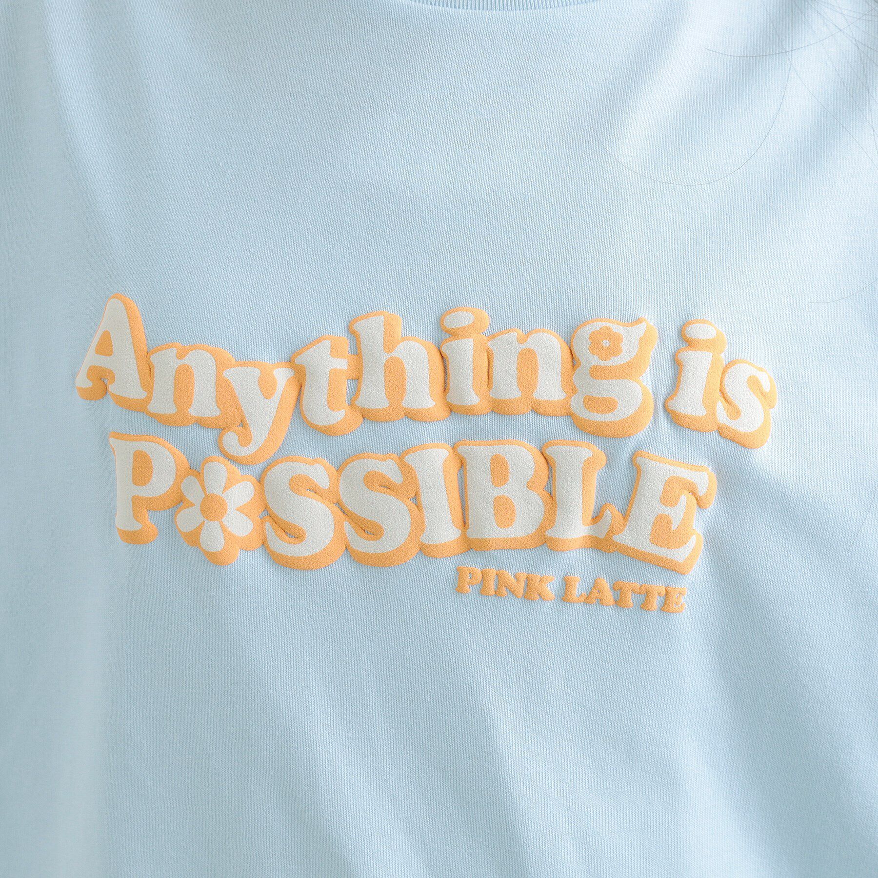 PINK-latte「ロゴ発砲プリントロンT」|Tシャツ・カットソー|