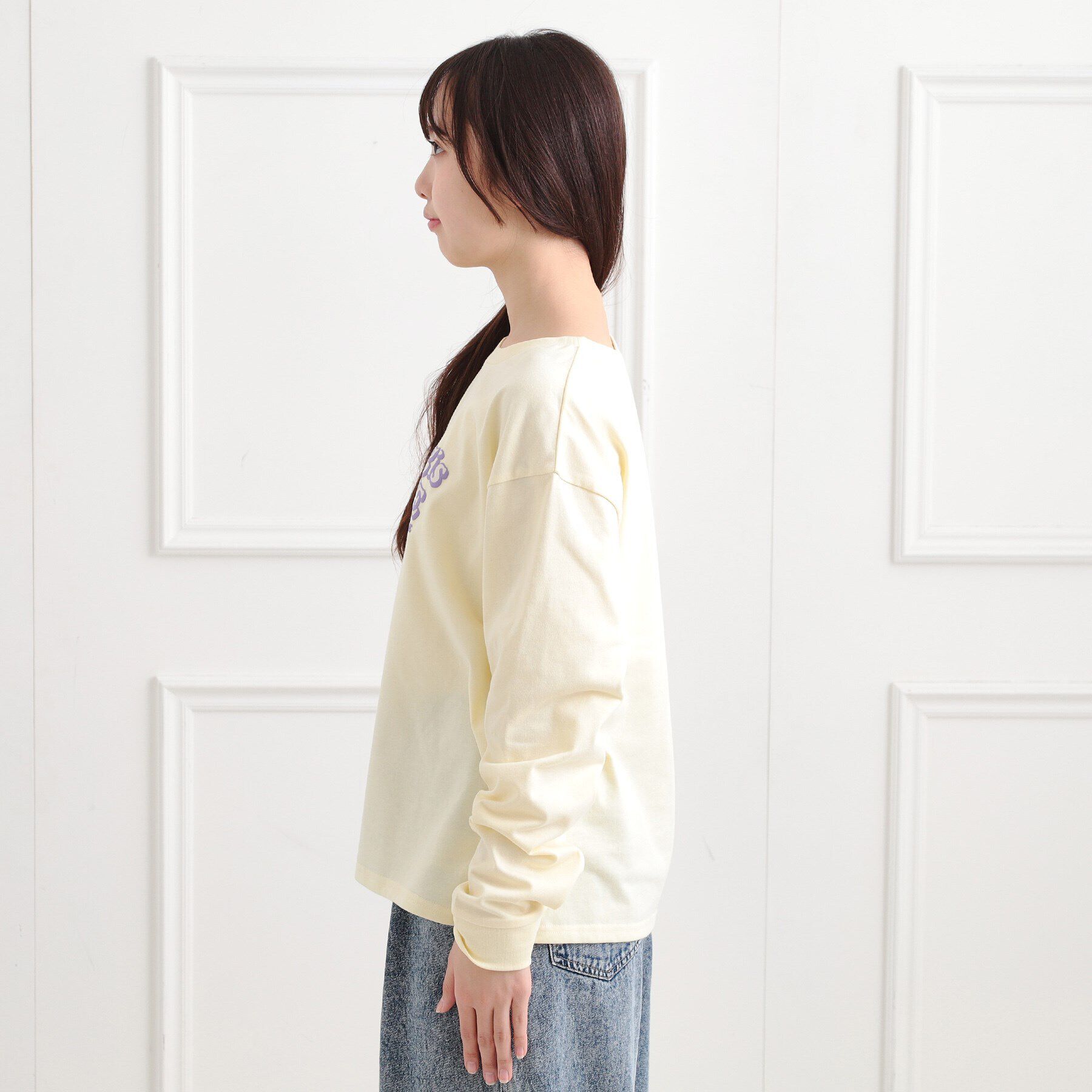 PINK-latte「ロゴ発砲プリントロンT」|Tシャツ・カットソー|