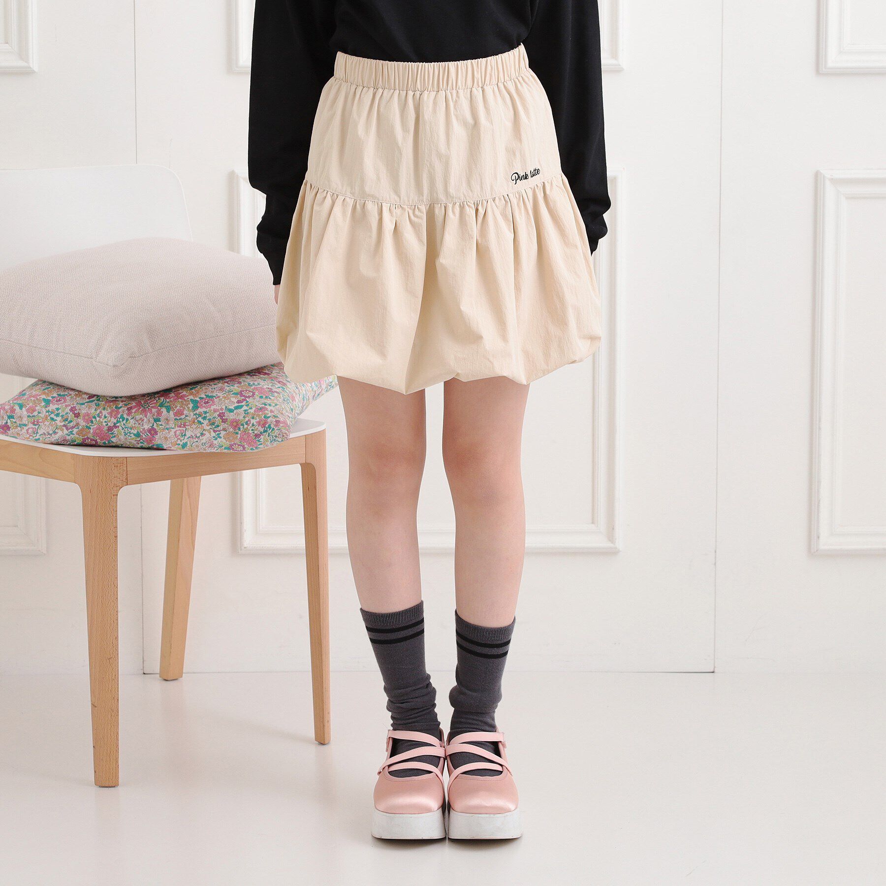 PINK-latte「シンプルバルーンスカート」|スカート|