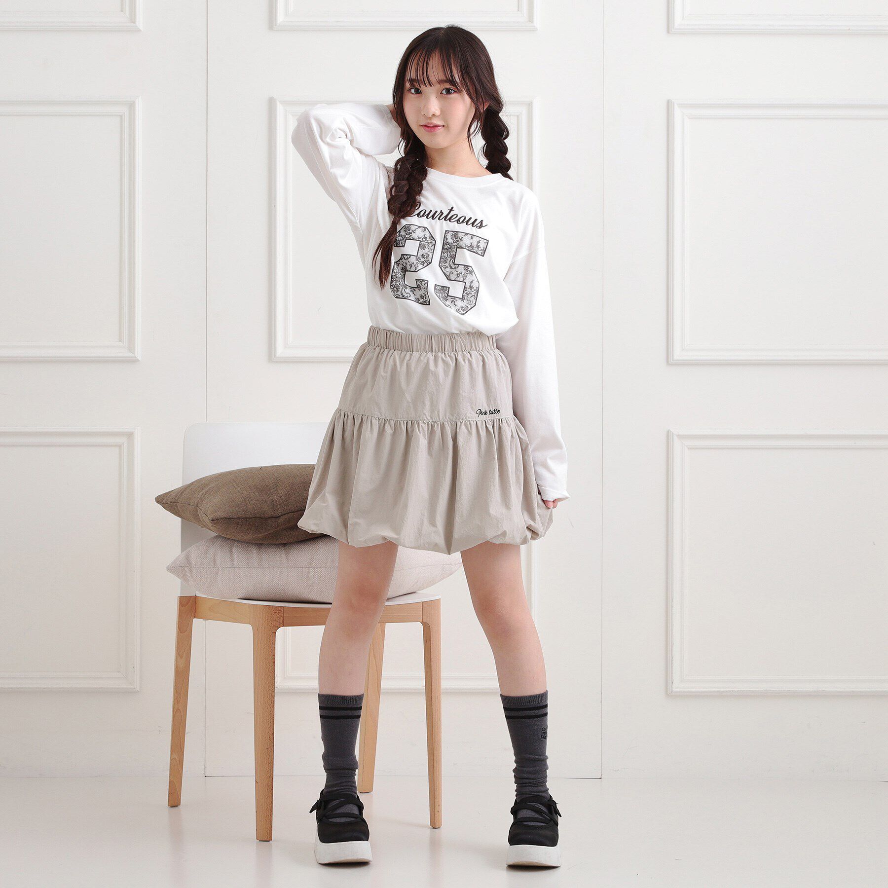 PINK-latte「シンプルバルーンスカート」|スカート|